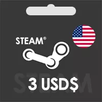 گیفت کارت ۳ دلاری استیم STEAM آمریکا